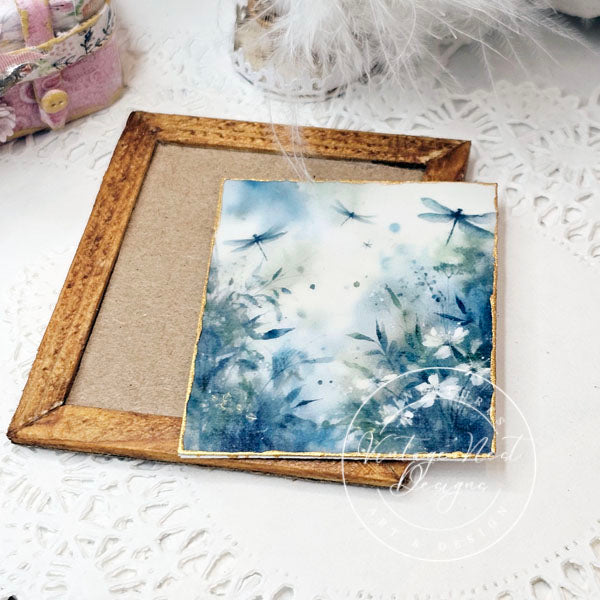 Miniature Flowers & Dragonfly No.1:3 Handmade for Dollhouse