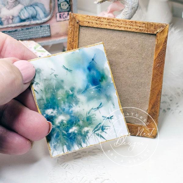 Miniature Flowers & Dragonfly No.1:3 Handmade for Dollhouse