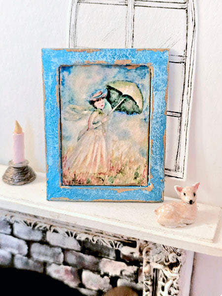 Miniature Monet No.1:3 Art Dollhouse Wall Decor Diorama Room Shadow Box