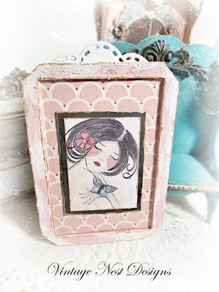Miniature Asian Woman No.1-3 Art Dollhouse Wall Decor Accessory 1:12 Scale