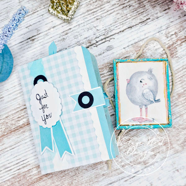 Miniature Pink Tweet No.1:4 Handmade for Dollhouse Wooden Framed Art
