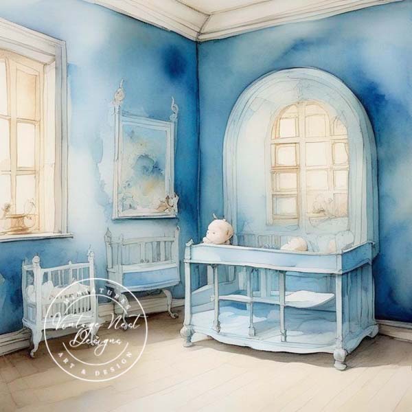 Impression numérique Chambre de bébé n°2 Téléchargement instantané