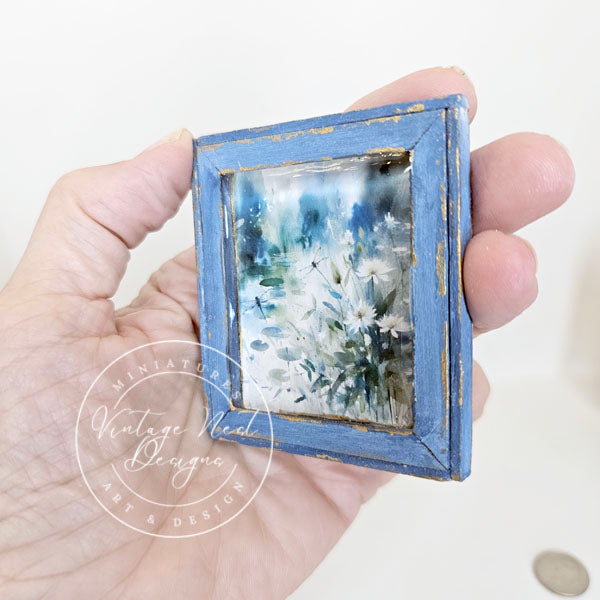 Miniature Flowers & Dragonfly No.1:5 Handmade for Dollhouse