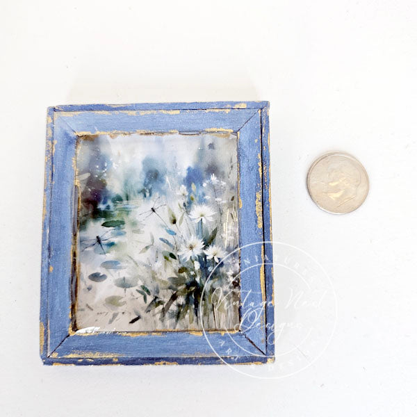 Miniature Flowers & Dragonfly No.1:5 Handmade for Dollhouse
