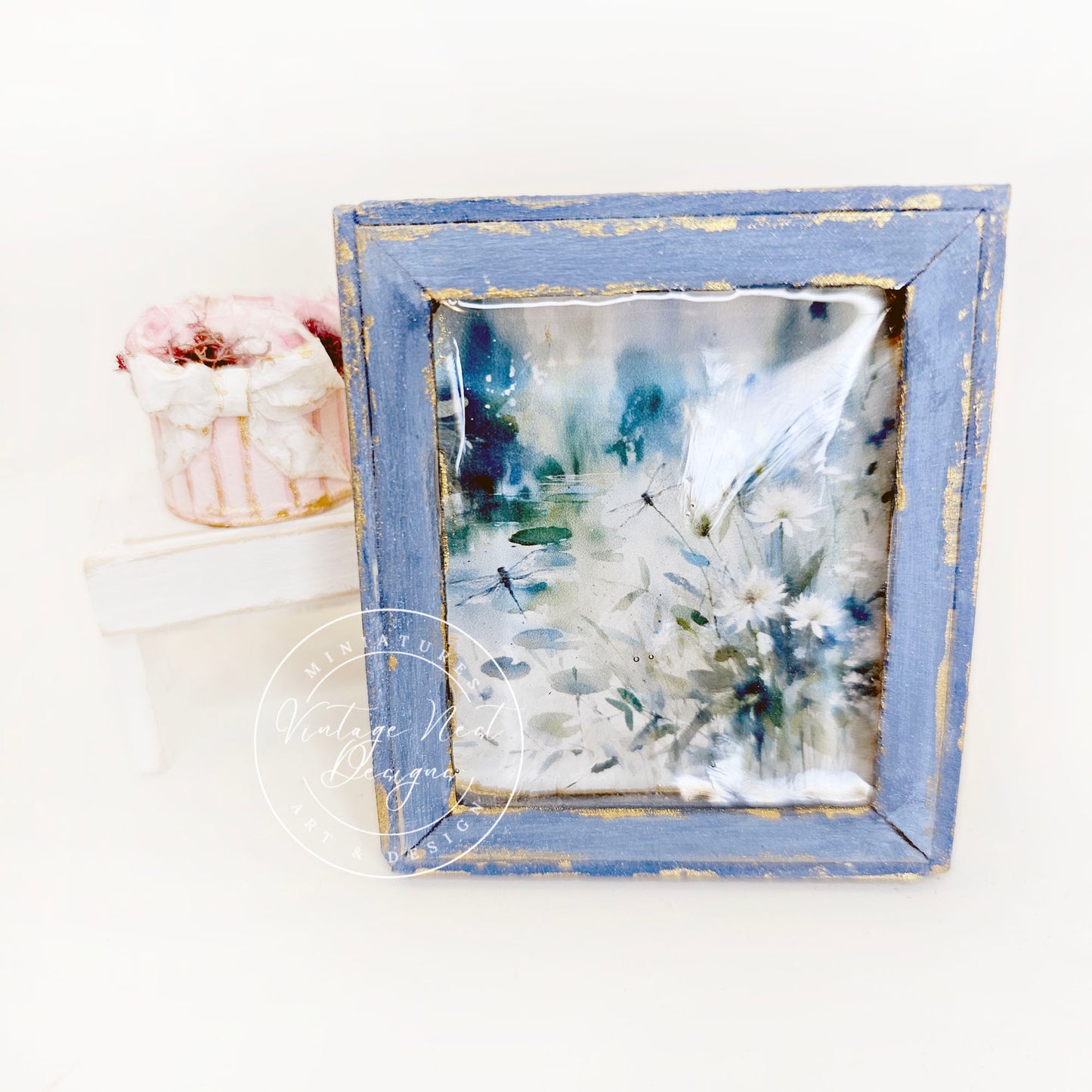 Miniature Flowers & Dragonfly No.1:5 Handmade for Dollhouse