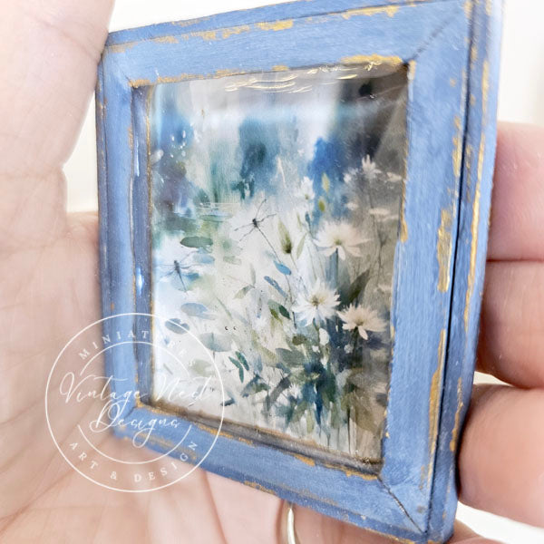 Miniature Flowers & Dragonfly No.1:5 Handmade for Dollhouse