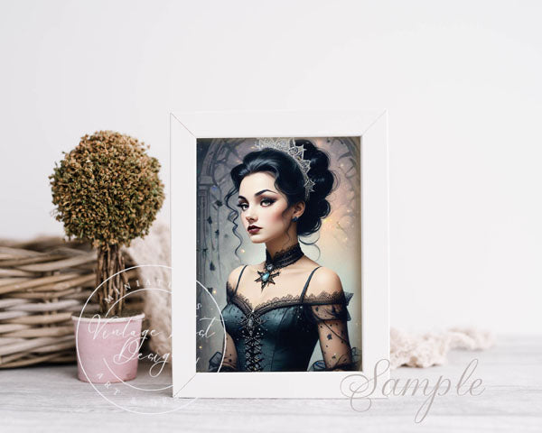 Digital Print Victorian Woman No.5 Illustration Instant Download