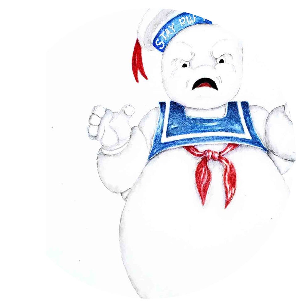 Digital Print Stay Puft No.1 Watercolor Painting Instant Download