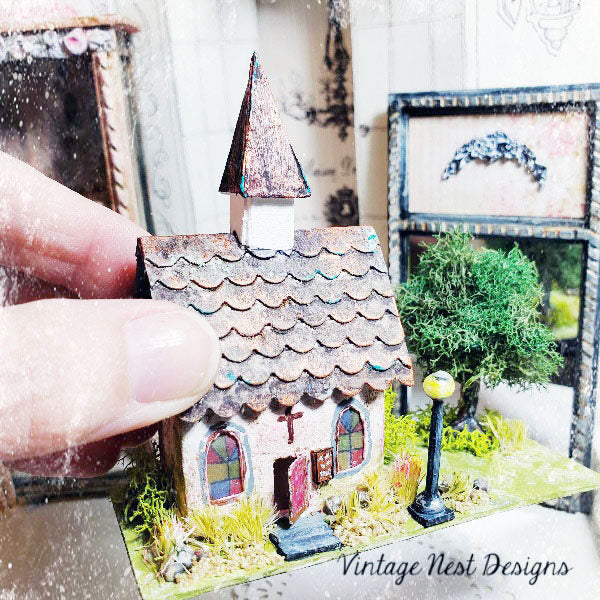 Putz Church House No.6 Handmade Miniature
