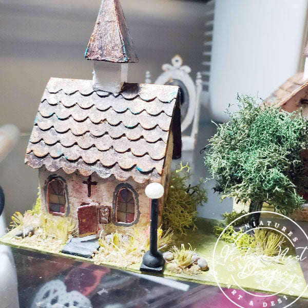 Putz Church House No.6 Handmade Miniature