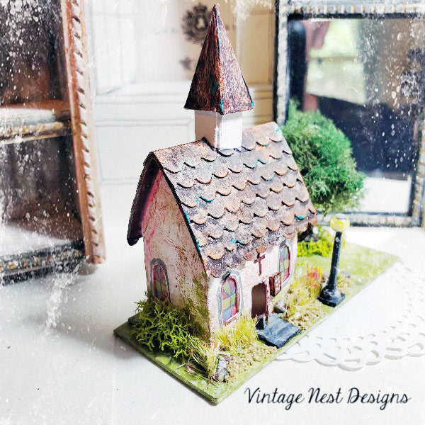 Putz Church House No.6 Handmade Miniature