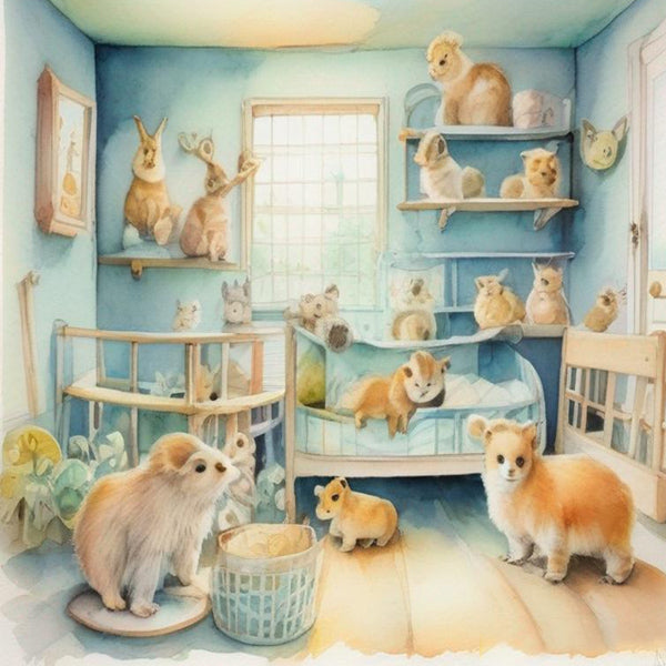 Digital Prints A Babies Room No.1 Scrapbooking Illustration Instant Download