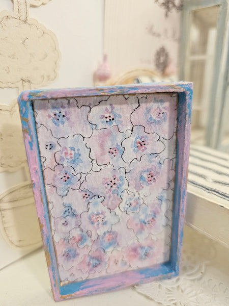 Miniature Abstract Art Print No.1 Framed Art Handmade for Dollhouse Decor