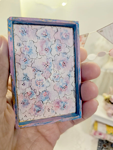 Miniature Abstract Art Print No.1 Framed Art Handmade for Dollhouse Decor
