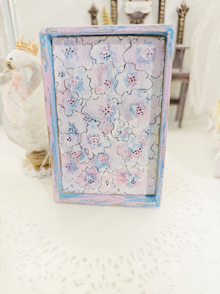 Miniature Abstract Art Print No.1 Framed Art Handmade for Dollhouse Decor