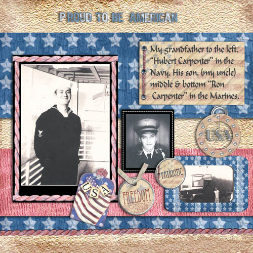 Digital Scrapbooking Ein amerikanisches Kit Sofort-Download