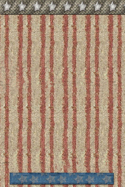 Textile with red and beige stripes and a blue border at the bottom.