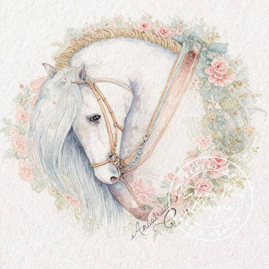 Digital Prints Andalusian Horse No.3 Digital Print Watercolor Painting