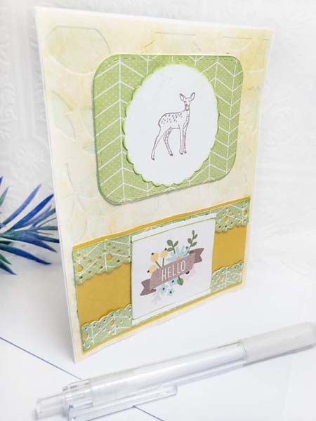 Animal Card No.1 Greeting Blank Inside Handmade One of a Kind