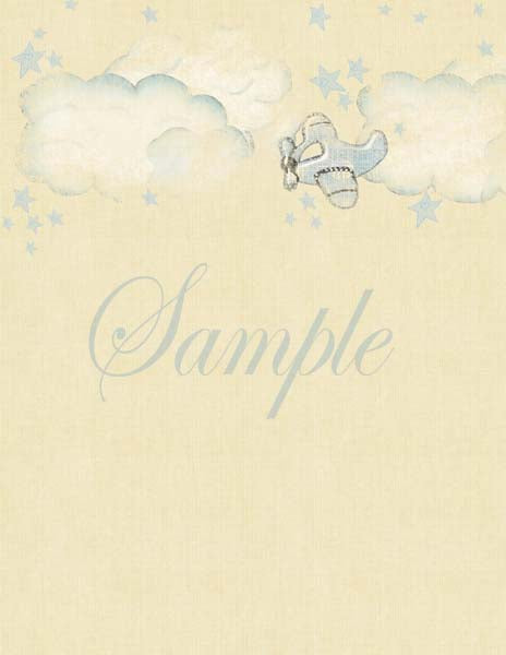 Digital Scrapbooking Baby Boy on Board Wallpaper & Borders Instant Download