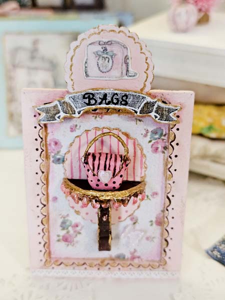 Miniature Bags Sign No.1-1 Handmade for Dollhouse Diorama Shadow Box