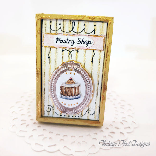 Miniature Bakery Sign No.17 Handmade for Dollhouse