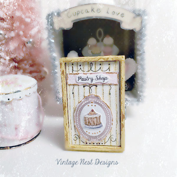 Miniature Bakery Sign No.17 Handmade for Dollhouse