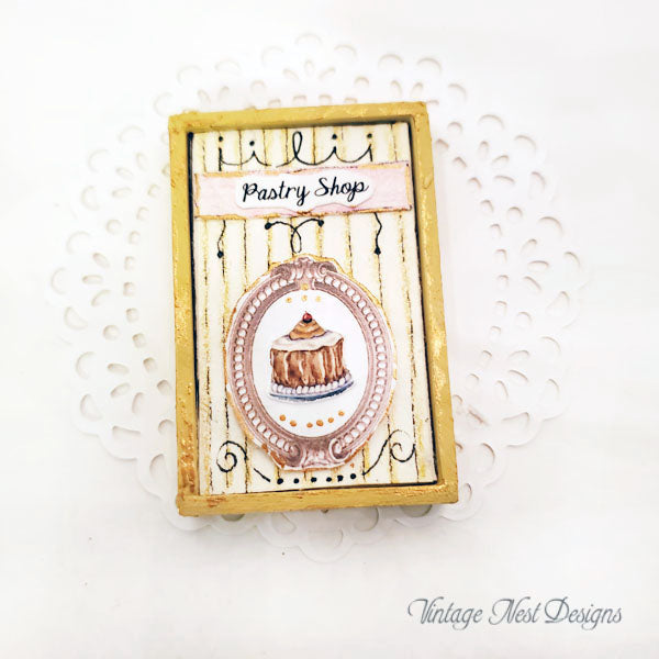 Miniature Bakery Sign No.17 Handmade for Dollhouse