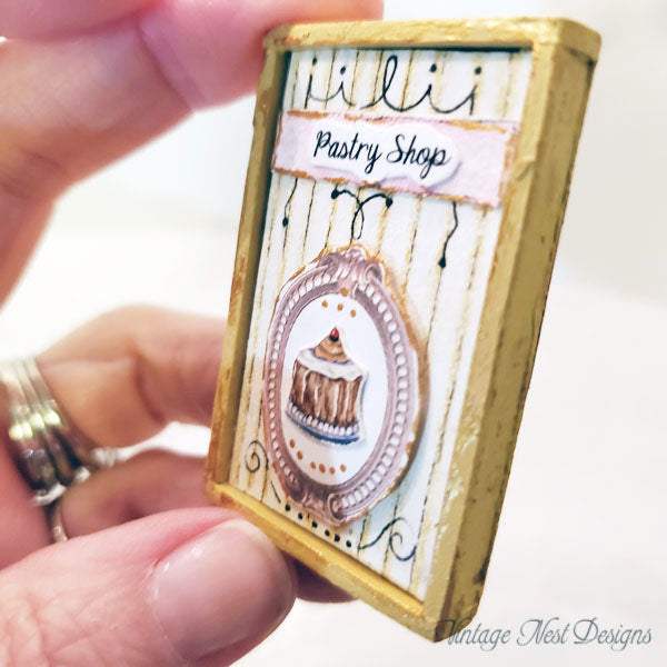 Miniature Bakery Sign No.17 Handmade for Dollhouse