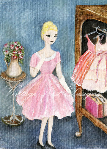 Digital Print Barbie No.12 Oil Painting Instant Download