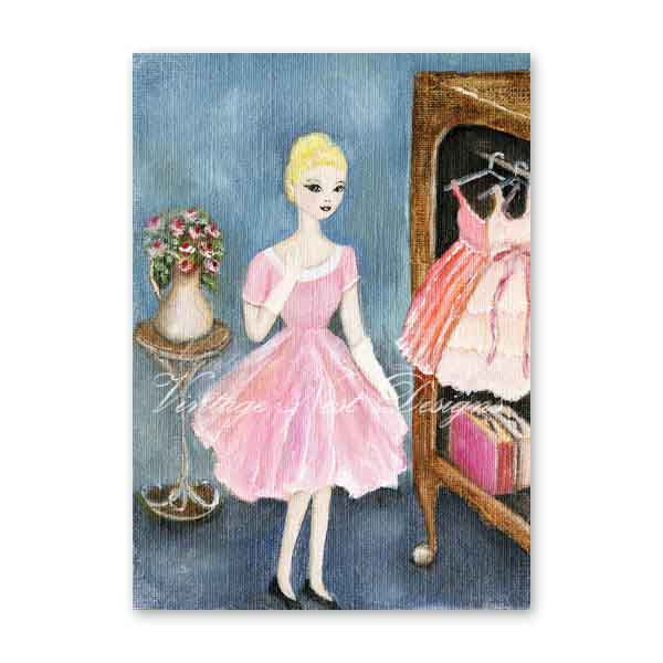 Digital Print Barbie No.12 Oil Painting Instant Download
