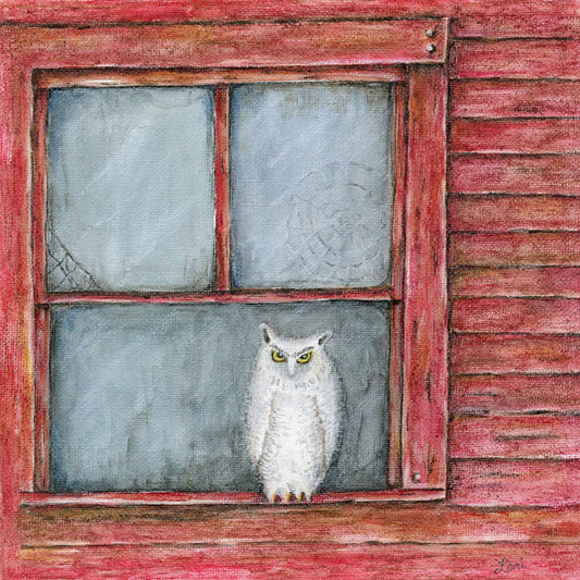 Digital Print Barn Owl No.1 Watercolor Painting Instant Download