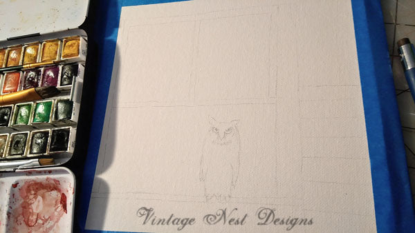 Chouette effraie peinture aquarelle impression numérique n°1 Téléchargement instantané