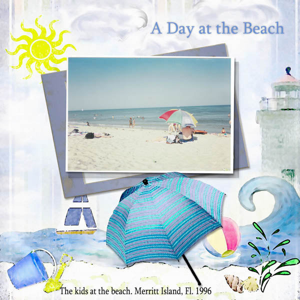 Digital Scrapbooking Strandszenen Scrapbooking-Kit Sofortiger Download
