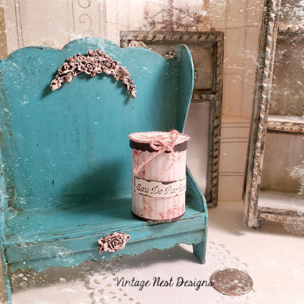 Banc Ancien Nº5 Miniature pour Maison de Poupée Fait Main