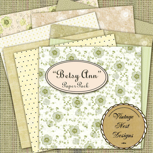 Digital Scrapbooking Betsy Ann Kit Instant Download