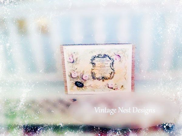 Minature Bird Nest Sign No.28 Handmade for Dollhouse