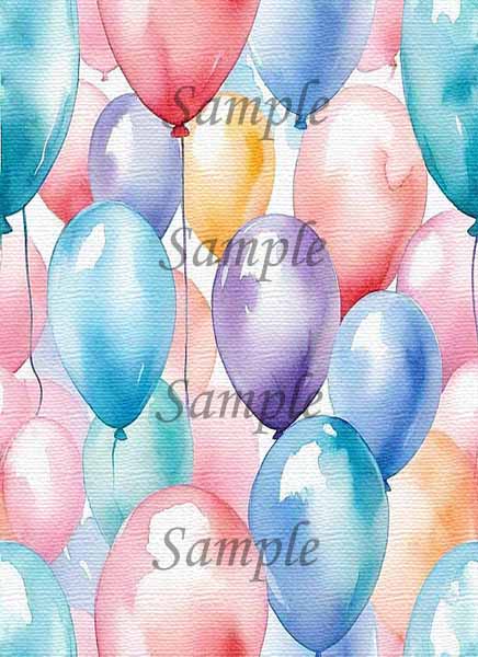 Pack de Papiers Numériques Scrapbooking Anniversaire n°1 Illustration Téléchargement Instantané