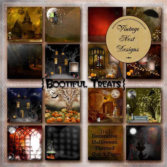 Scrapbooking numérique Friandises ensorcelantes Halloween Pages rapides Téléchargement instantané