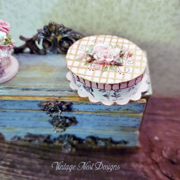 Miniature Box No.100 for Dollhouse Handmade