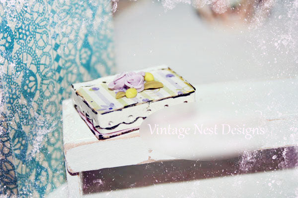 Hat Band Box No.14 Dollhouse Miniature Handmade