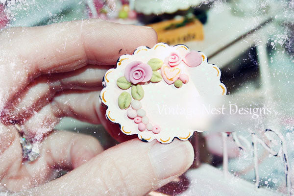 Hat Box No.22 Dollhouse Miniature Handmade