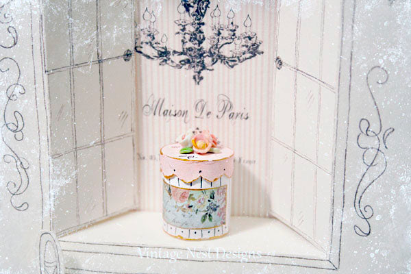 Miniature Box No.39 Handmade for Dollhouse