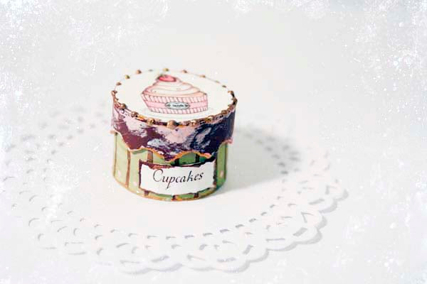 Miniature Cupcake Box No.50 Handmade One of a Kind