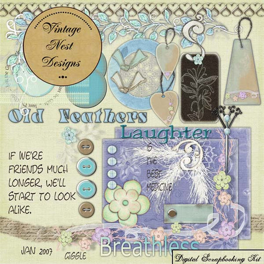 Digital Scrapbooking Breathless Kit Instant Download