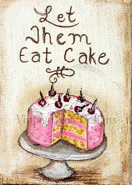 Let Them Eat Cake Nr. 2 ACEO Digitaldruck Acrylbild