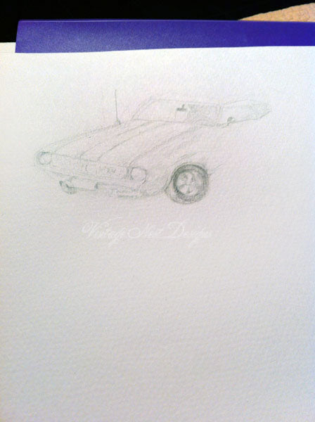 Digital Print Camaro Z28 No.1 Watercolor Painting Instant Download