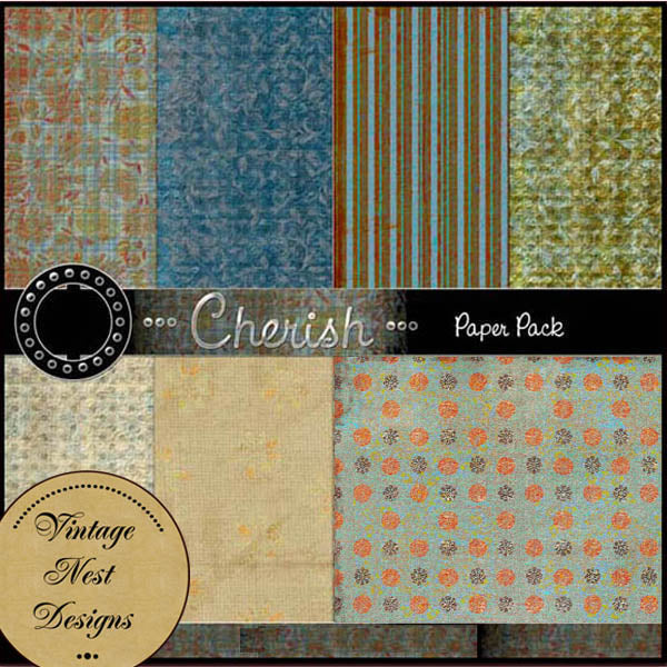 Digitales Scrapbooking Cherish Kit Digitaler Sofort-Download