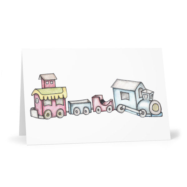 Digital Print Choo Choo Train No.1 Colored Pencils Instant Download