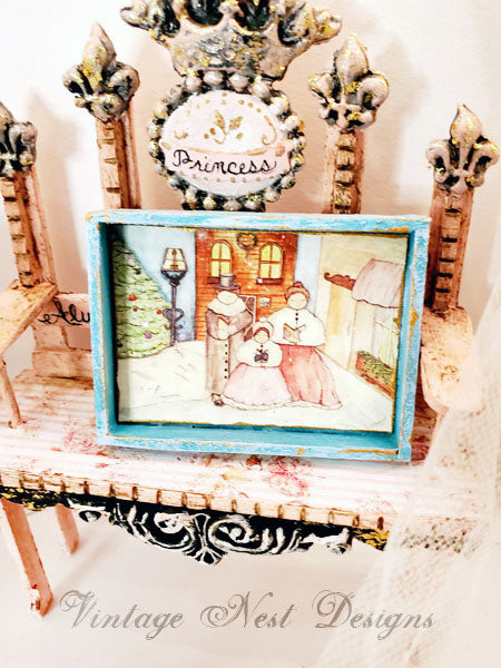 Miniature Christmas Carolers No.1 Handmade for Dollhouse
